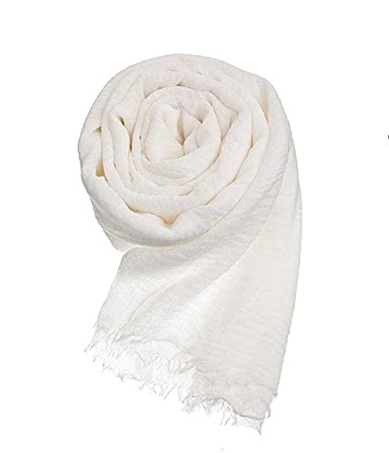 Crinkled Cotton Summer Scarf Stole